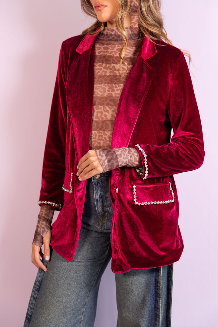 Blazer Velvet Dream Wine