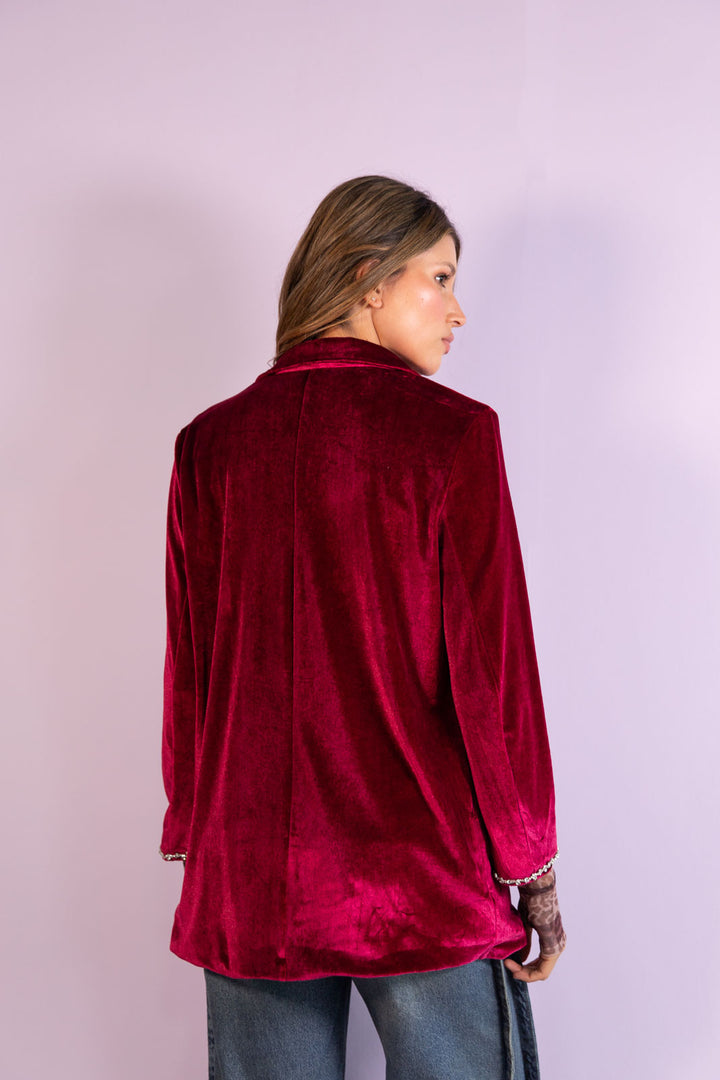 Blazer Velvet Dream Wine