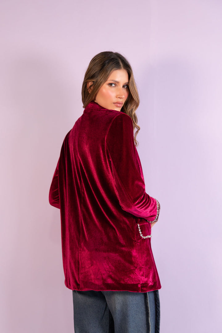 Blazer Velvet Dream Wine