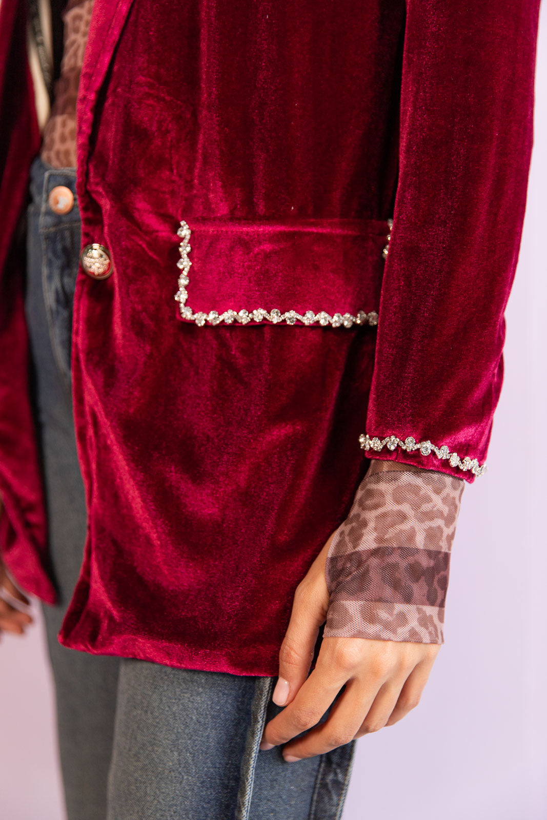 Blazer Velvet Dream Wine