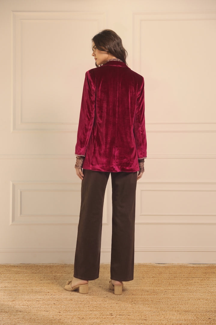 Blazer Velvet Dream Wine