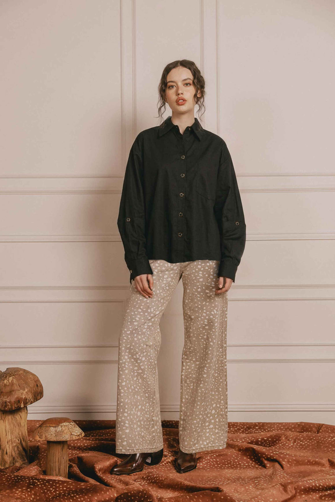 Camisa Petit Blossom Black