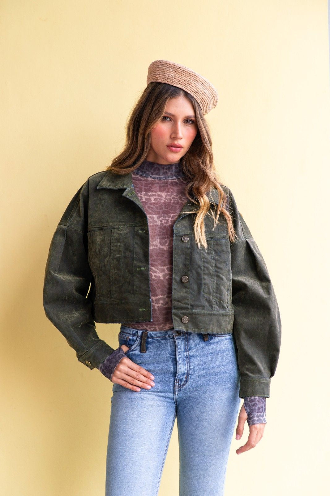 Chaqueta Balloon Velvet Military