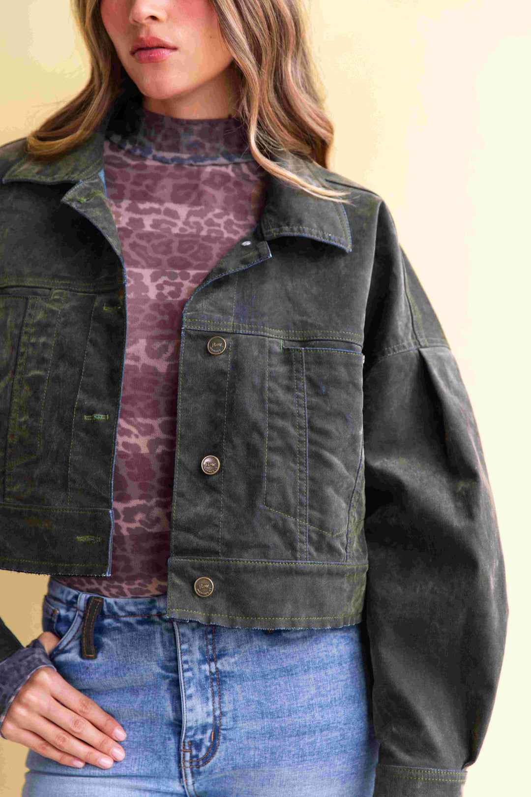 Chaqueta Balloon Velvet Military