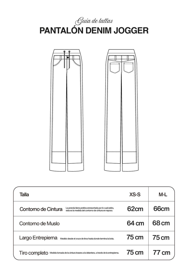 Pantalón Denim Jogger Military