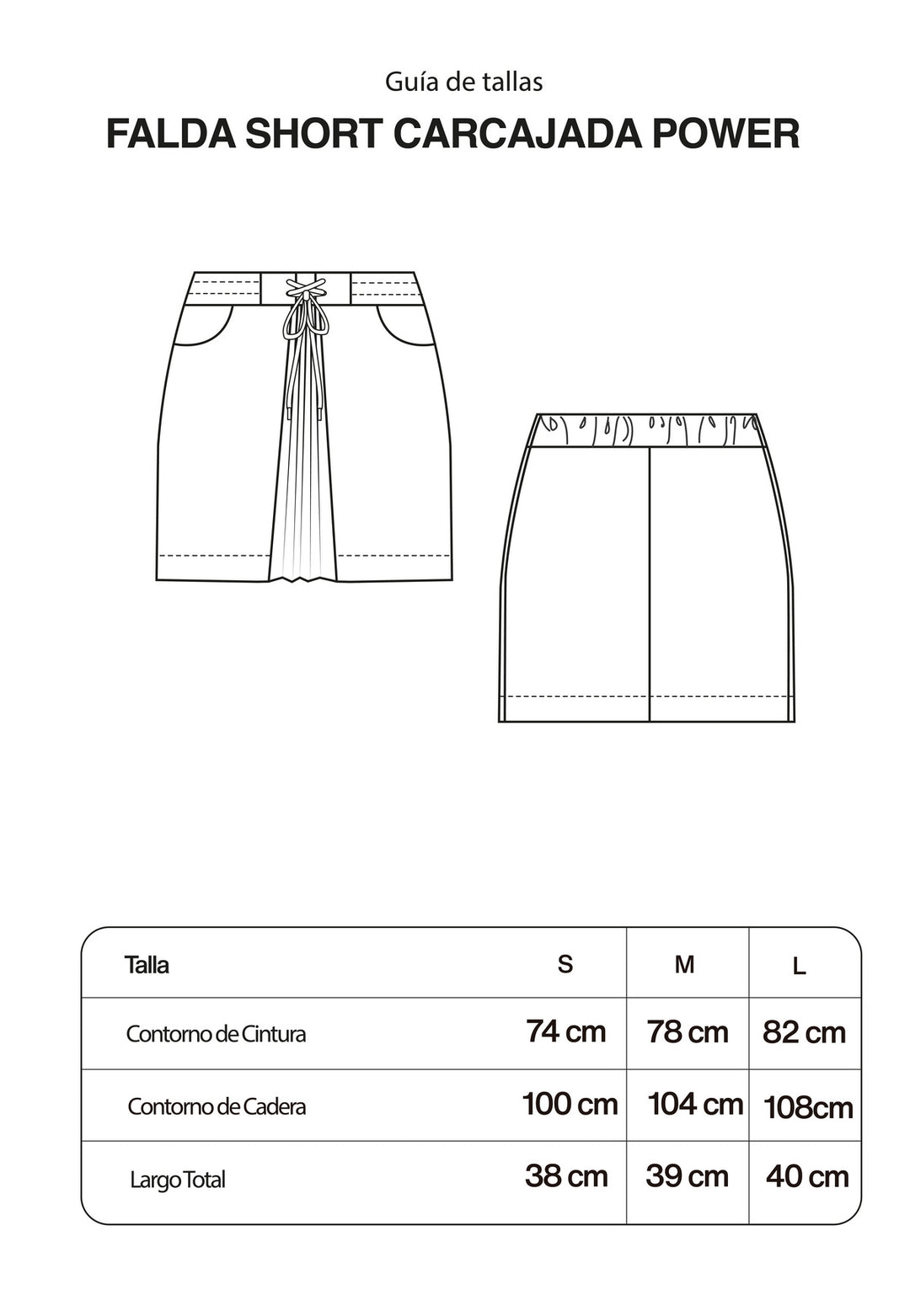 Falda Short Carcajada Power
