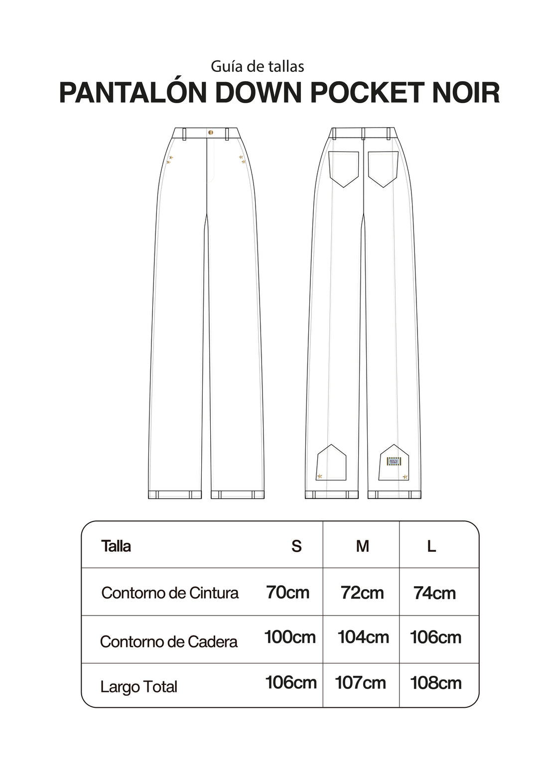 Pantalón Down Pocket Noir