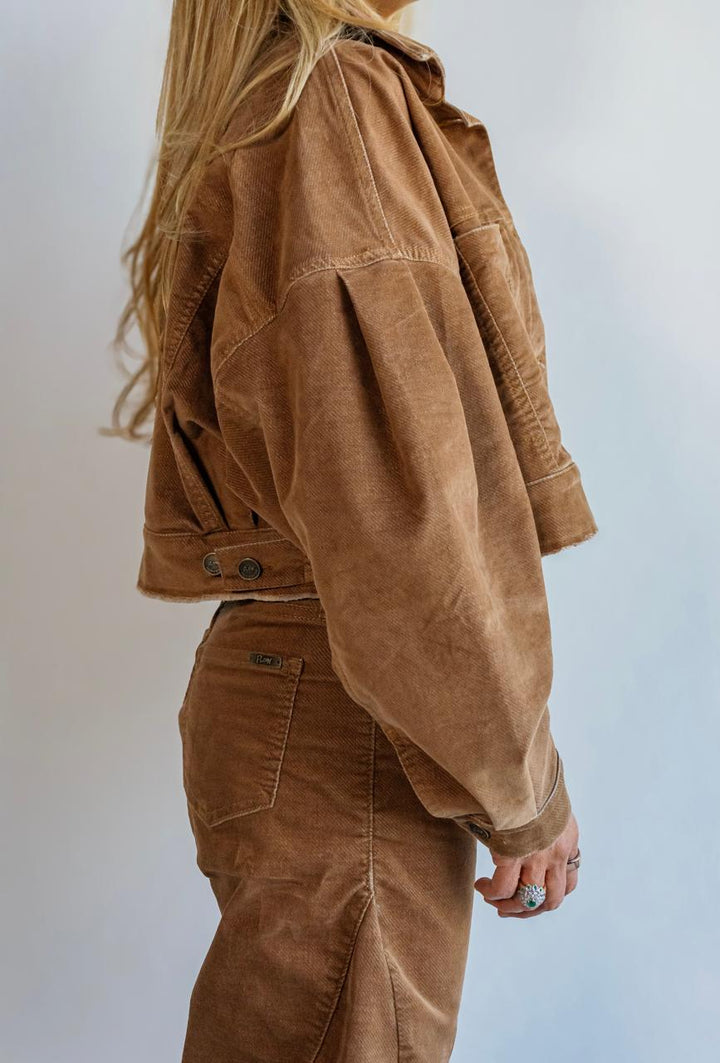 Chaqueta Balloon Velvet Caramel