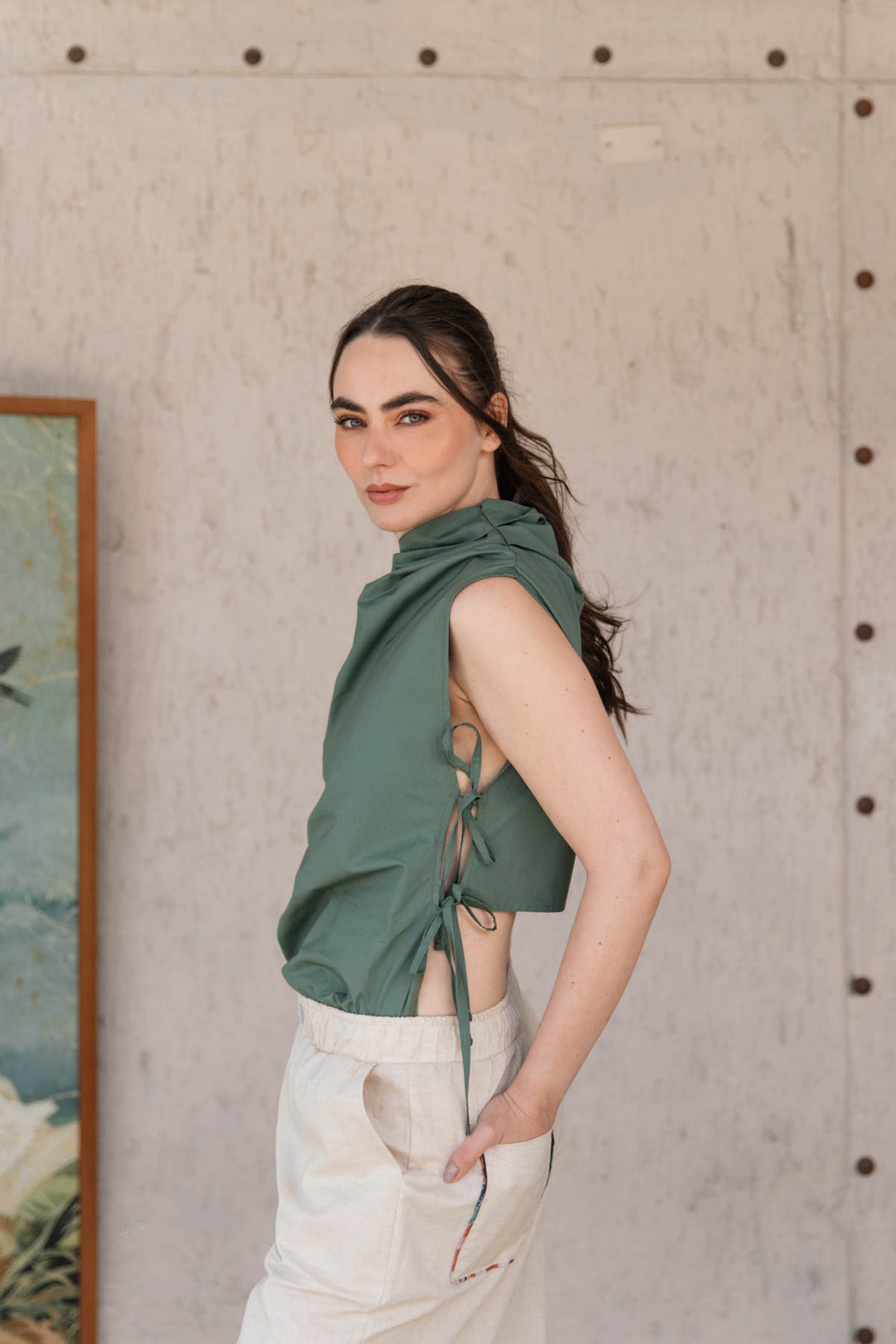 Top Blair Emerald, top en algodón