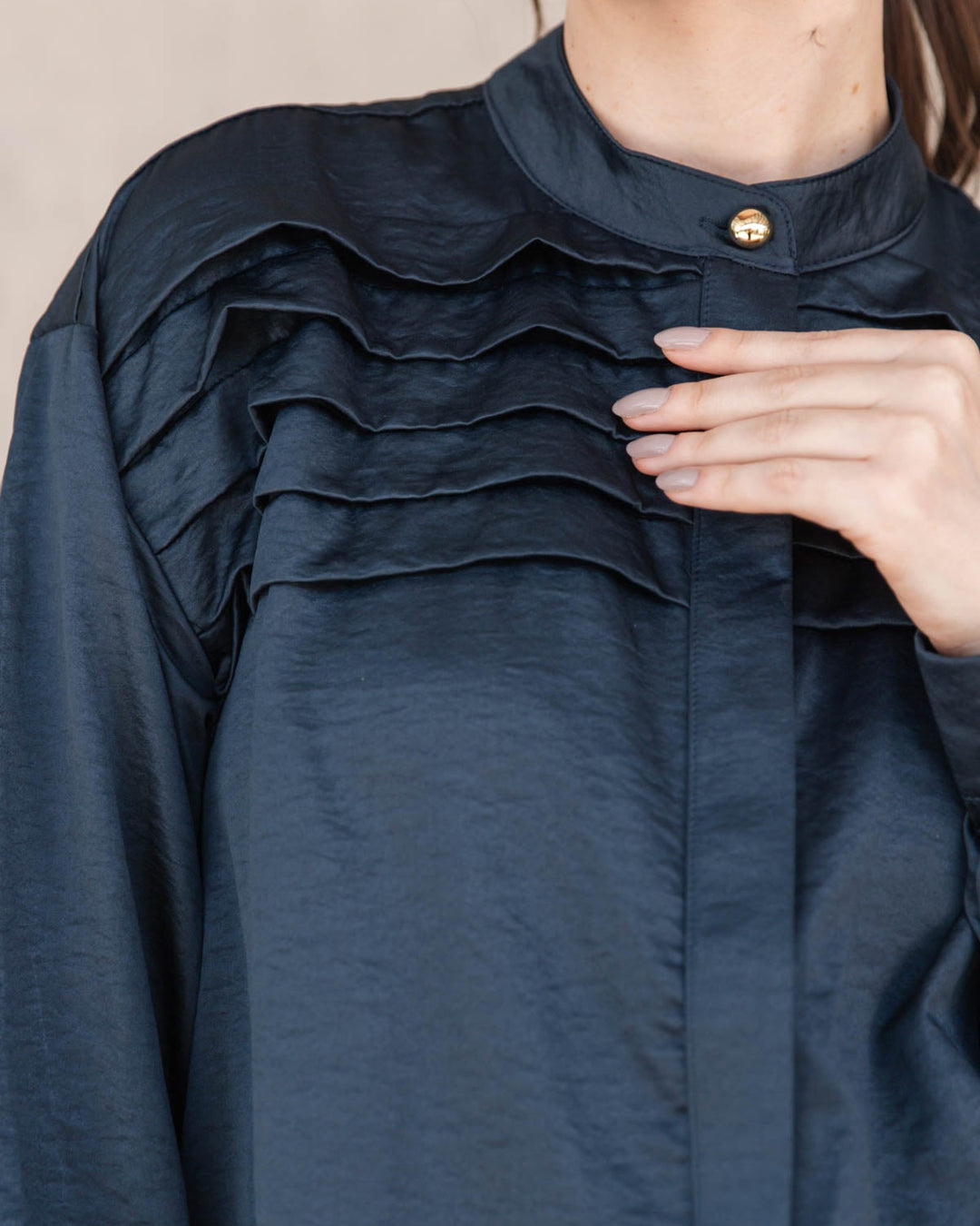 Camisa Eugenia Zafiro, camisa en poliéster
