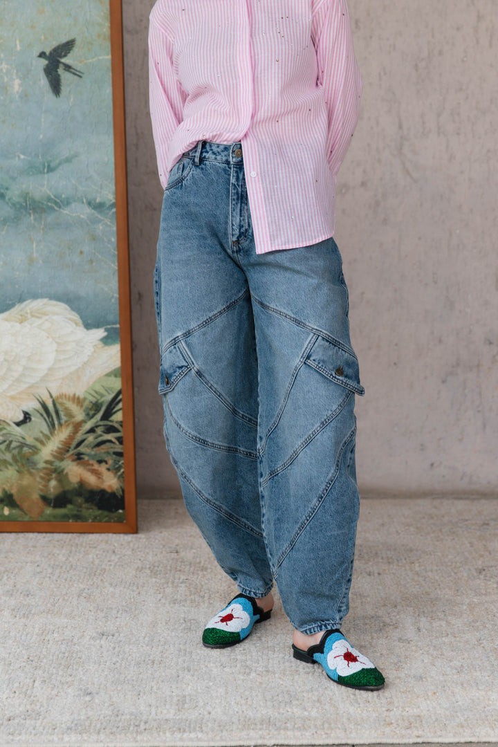 Jean Barrel Alice Pocket, jean en algodón