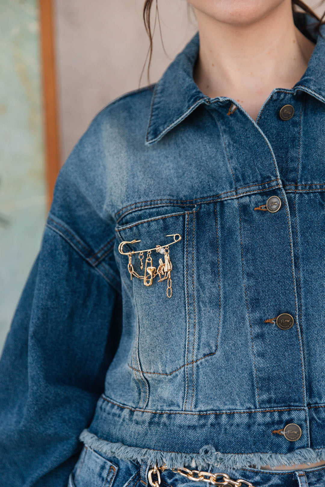 Chaqueta Barrel Denim, chaqueta en algodón