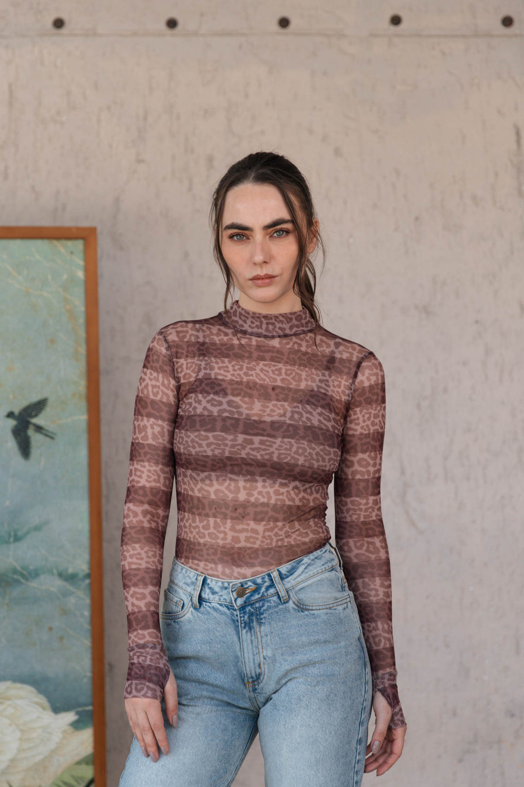 Top Mesh Wild Clay, top en poliéster