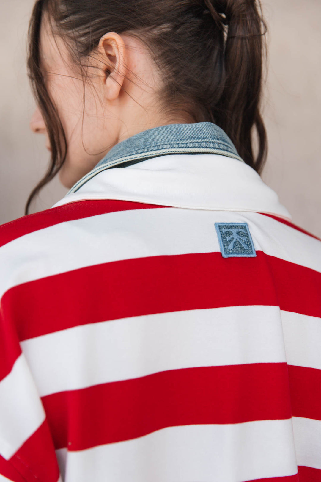 Polo Preppy Love Red, camiseta en algodón