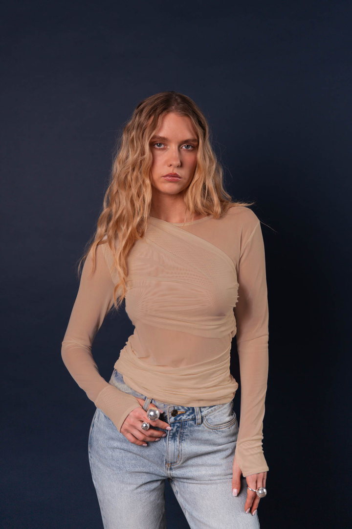 Camiseta Mesh Prana Sand
