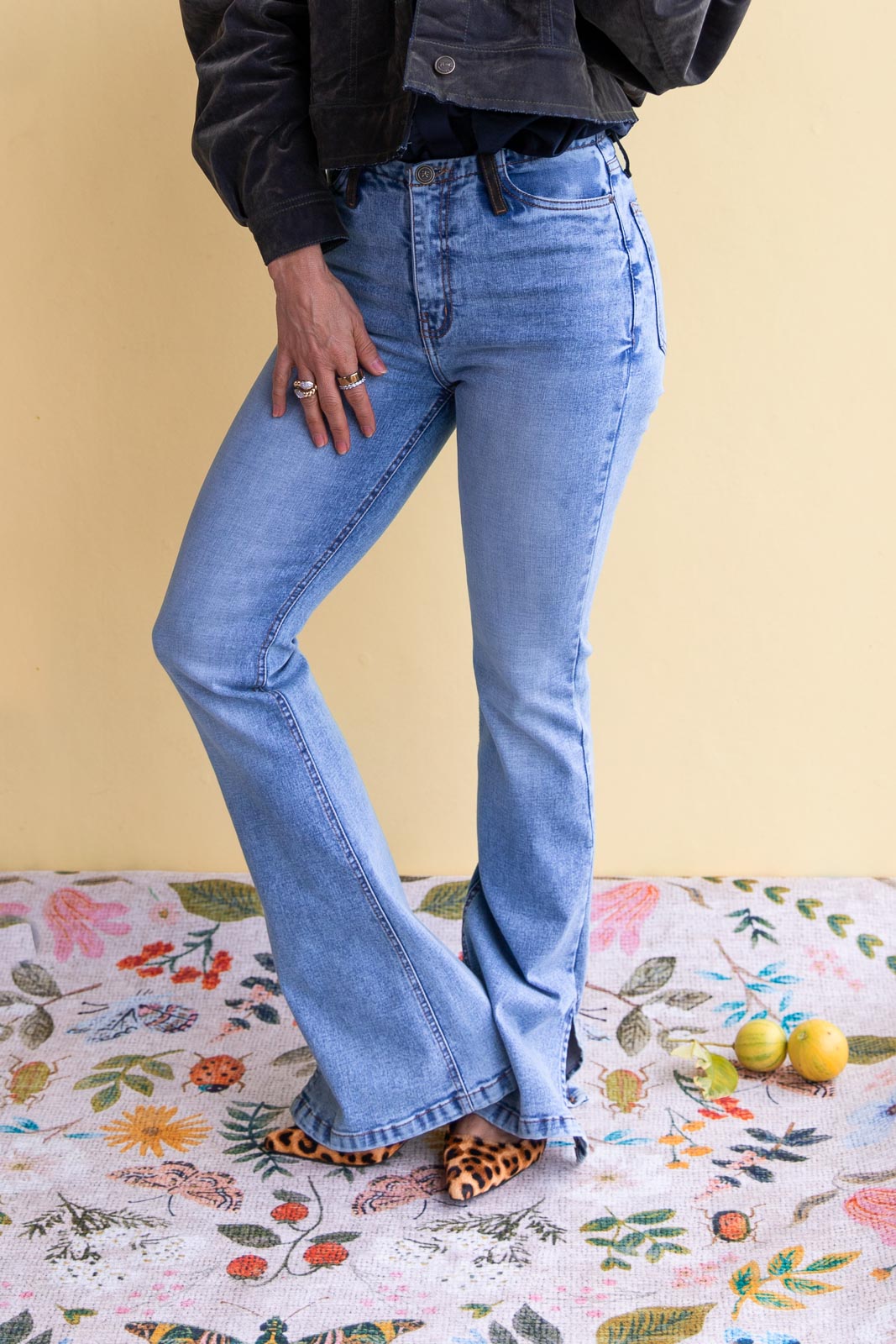 Jean Velvet Denim Leia Military