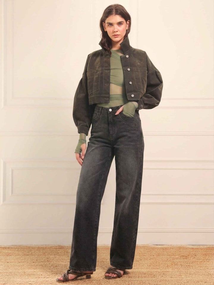 Jean Pockets Black, jean en algodón