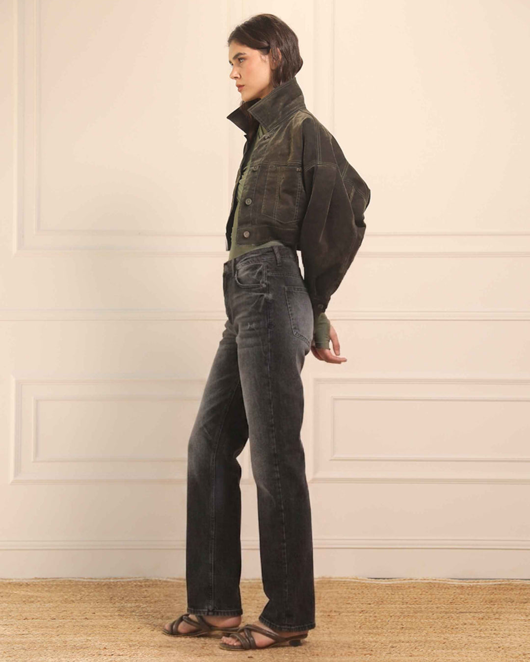Jean Pockets Black, jean en algodón
