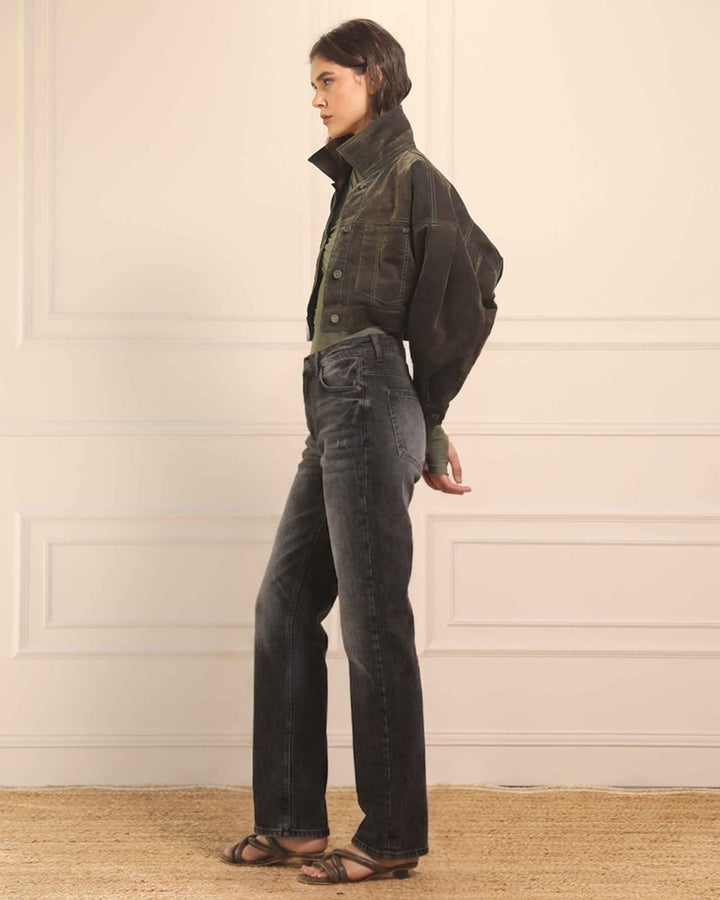 Jean Pockets Black, jean en algodón