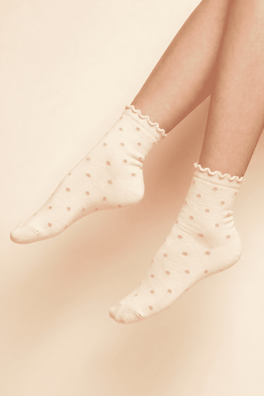 Medias White & Pink Dots, media