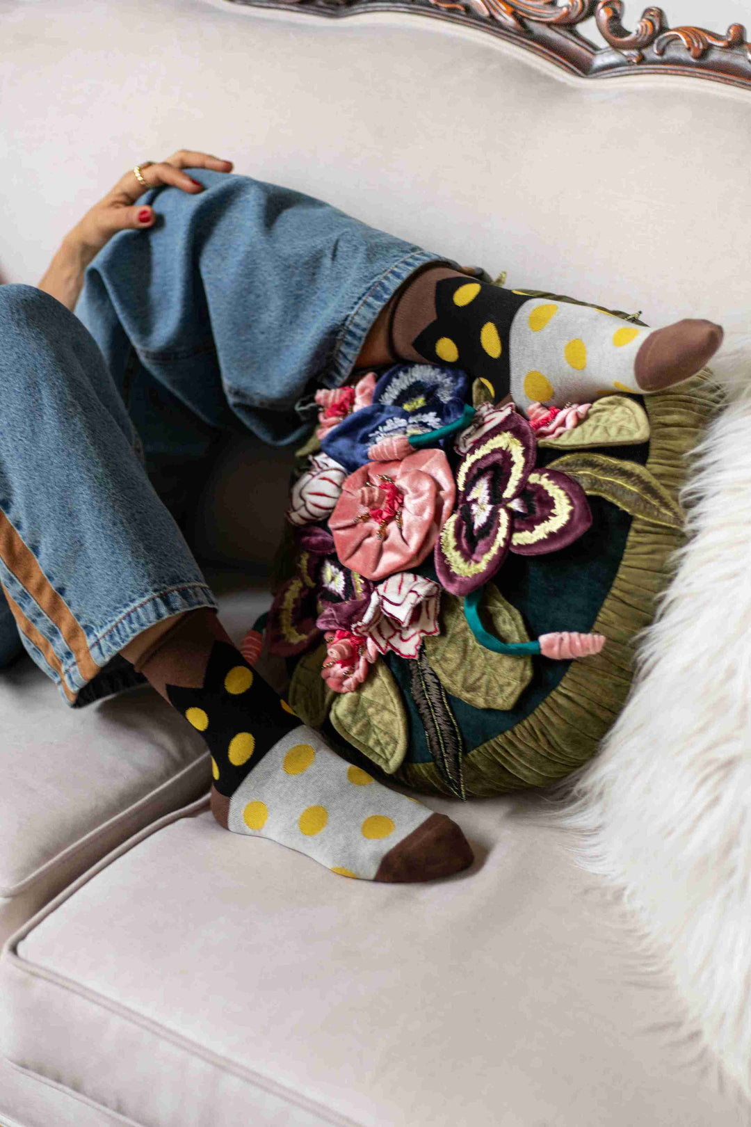 Medias Dots Brown