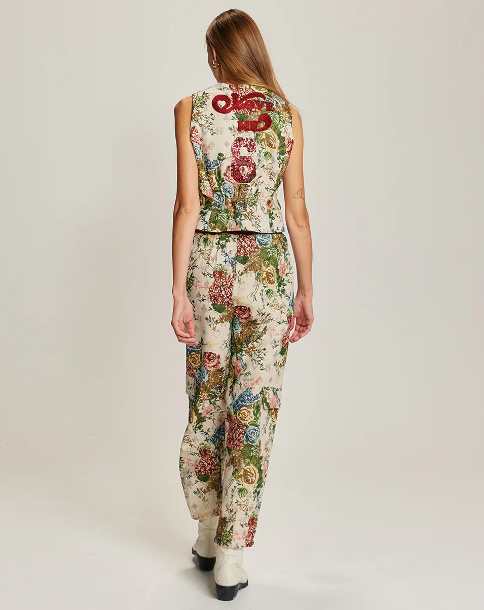 Blair Jacquard Vest Rose Red