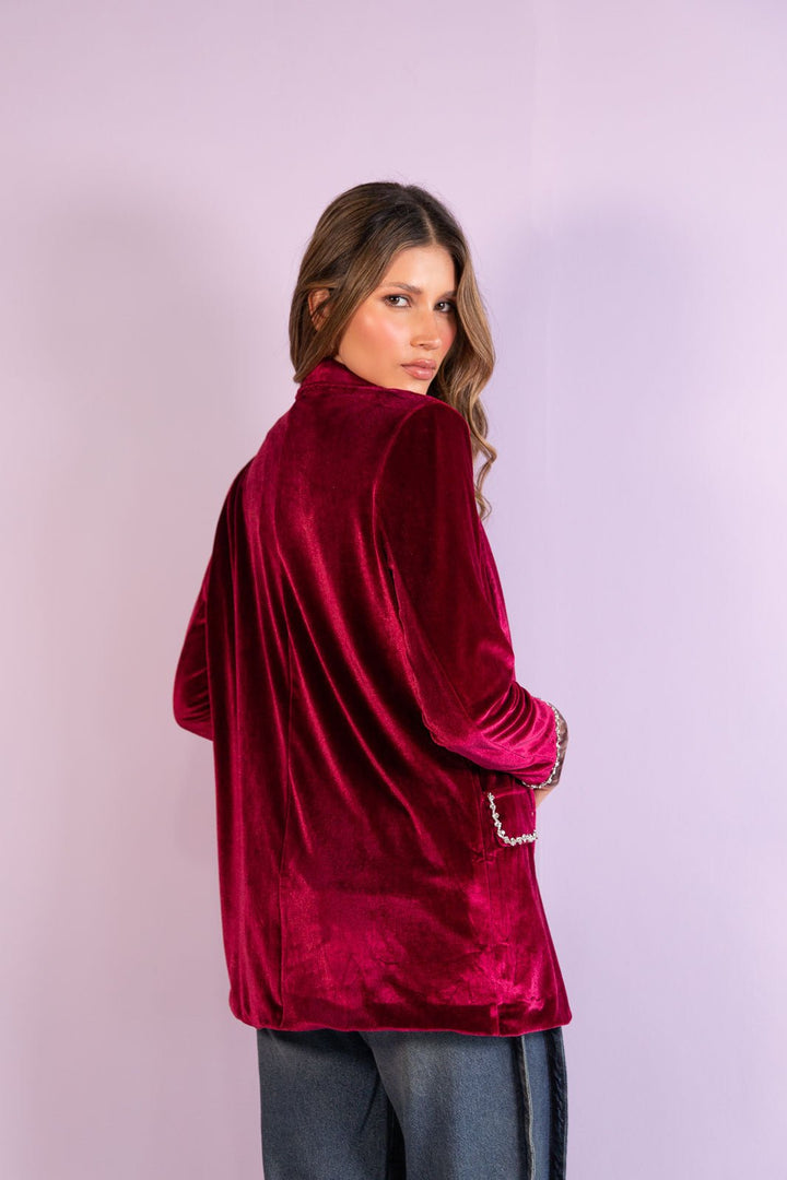Blazer Velvet Dream Wine - Flow