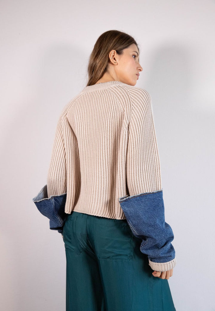 Buzo Beige In Denim
