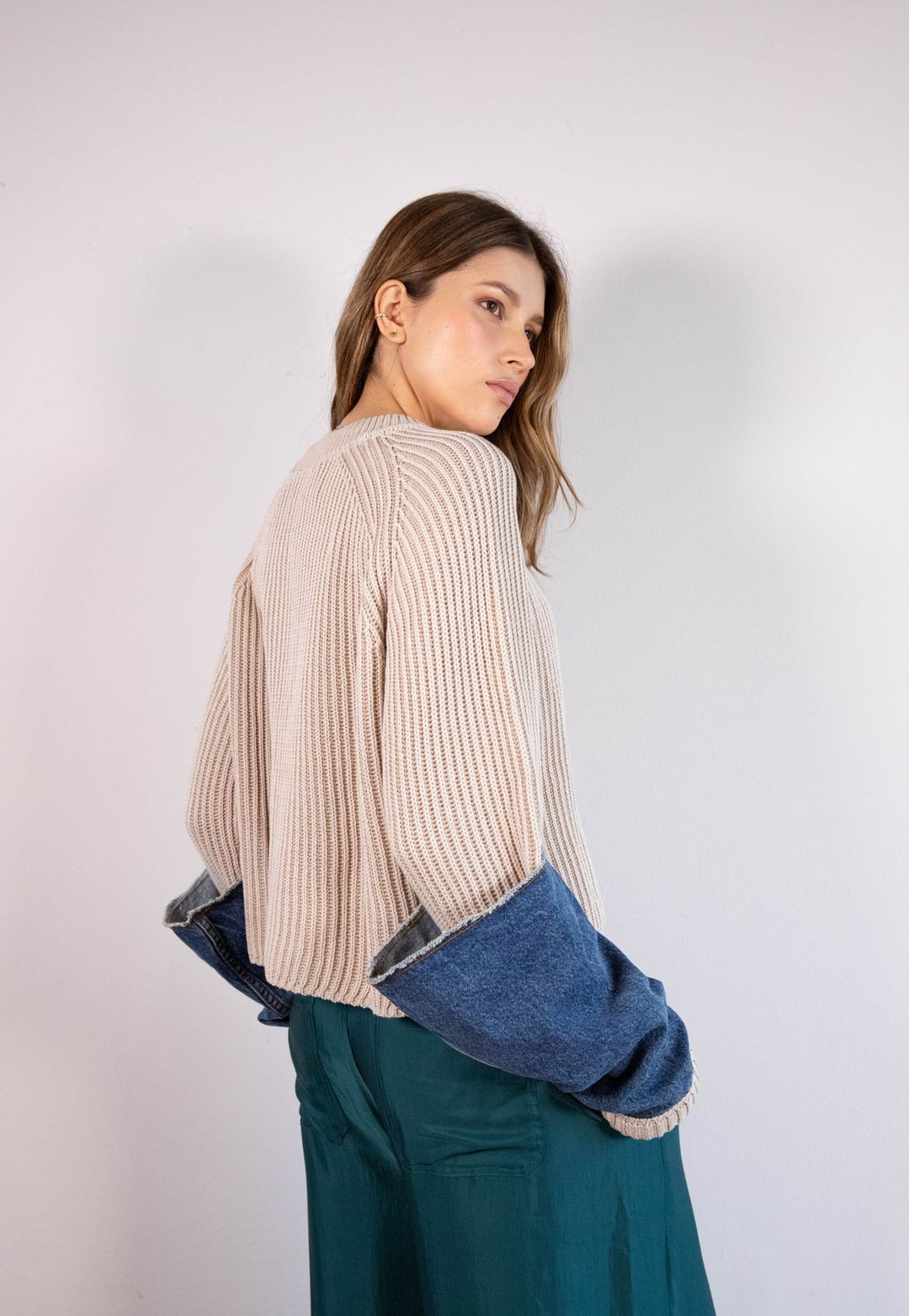 Buzo Beige In Denim