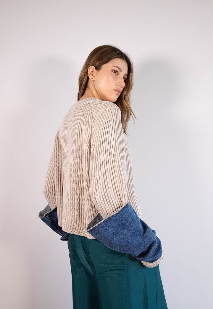 Buzo Beige In Denim