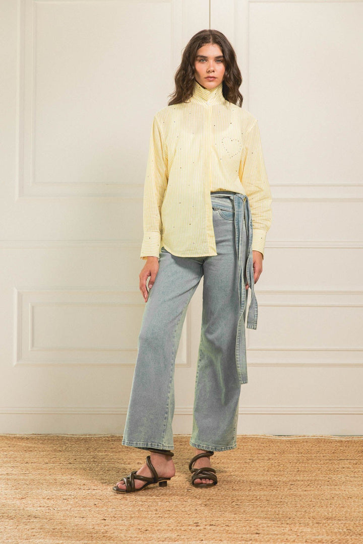 Camisa Shiny Heart Butter - Flow
