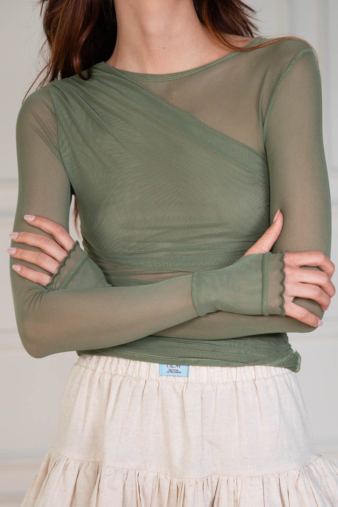 Camiseta Mesh Prana Verde - Flow