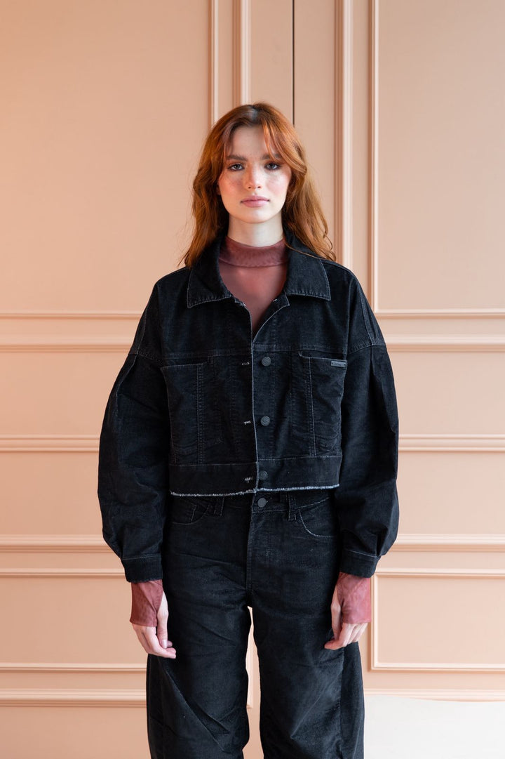Chaqueta Balloon Velvet Black