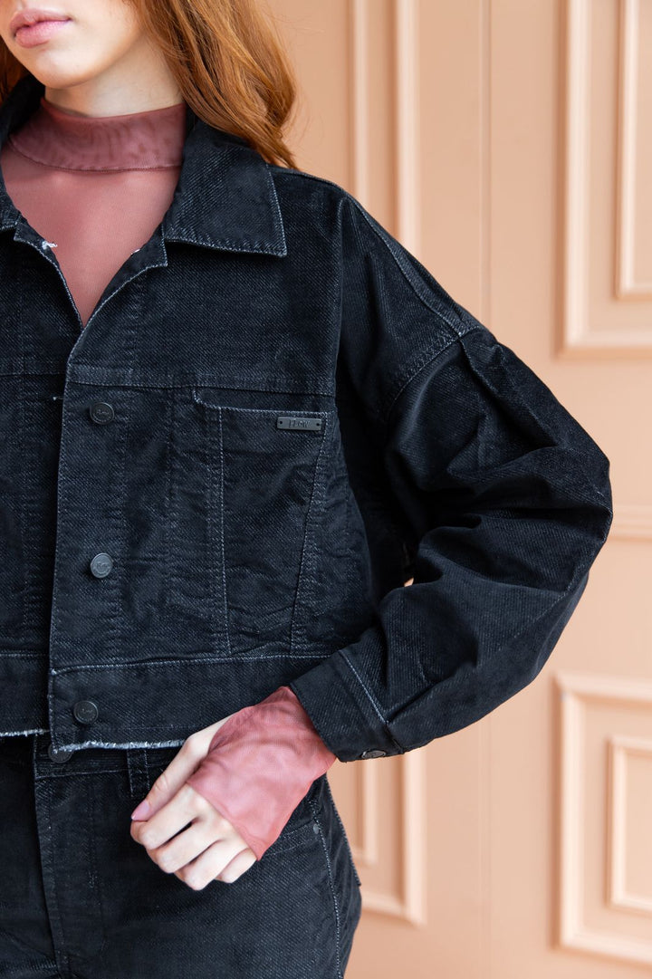 Chaqueta Balloon Velvet Black