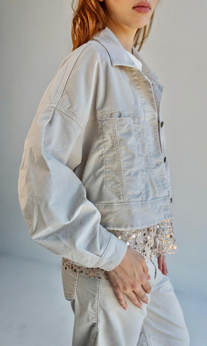 Chaqueta Balloon Velvet Ivory