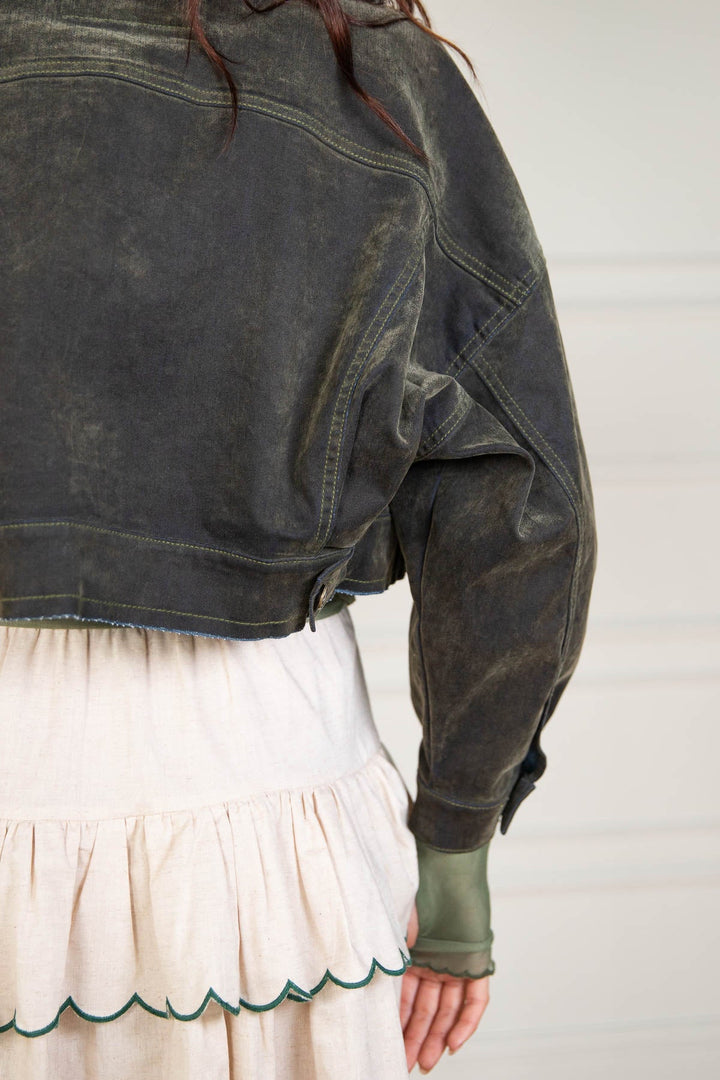 Chaqueta Balloon Velvet Military - Flow