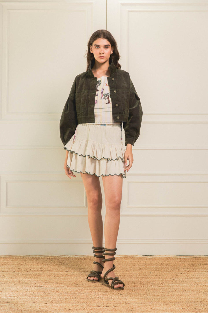 Chaqueta Balloon Velvet Military - Flow