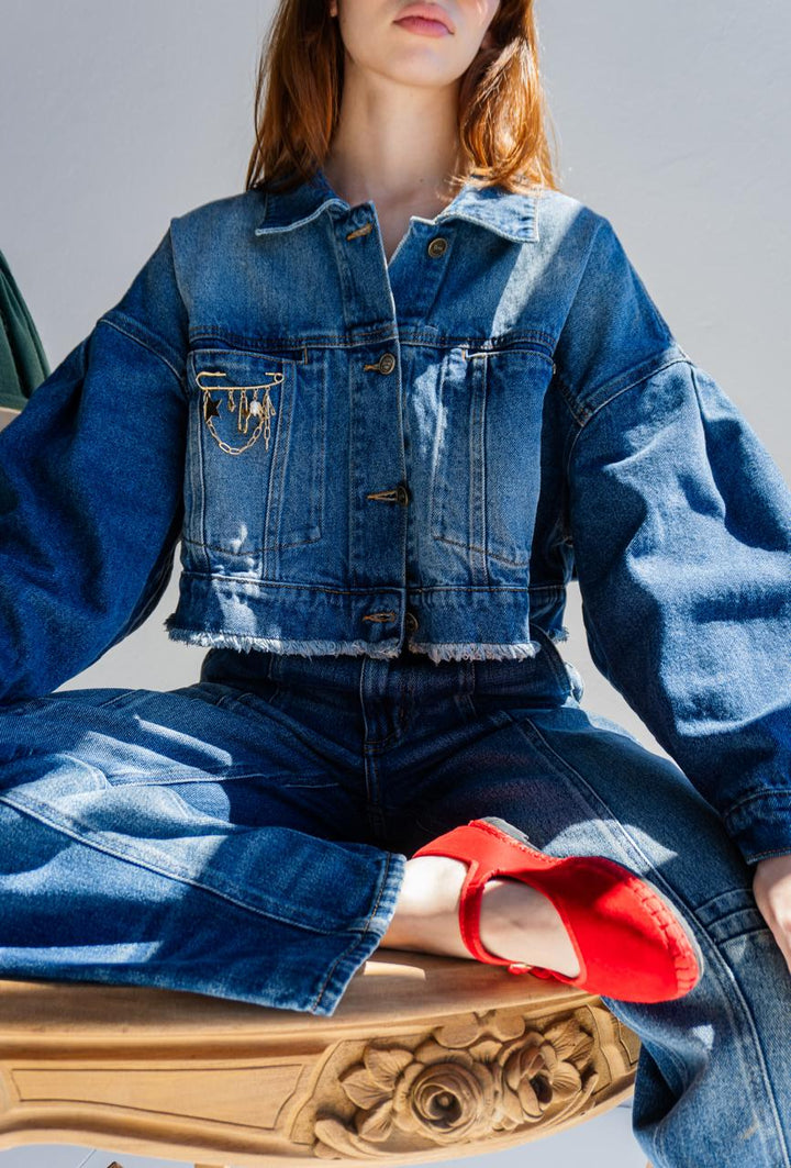 Chaqueta Barrel Denim