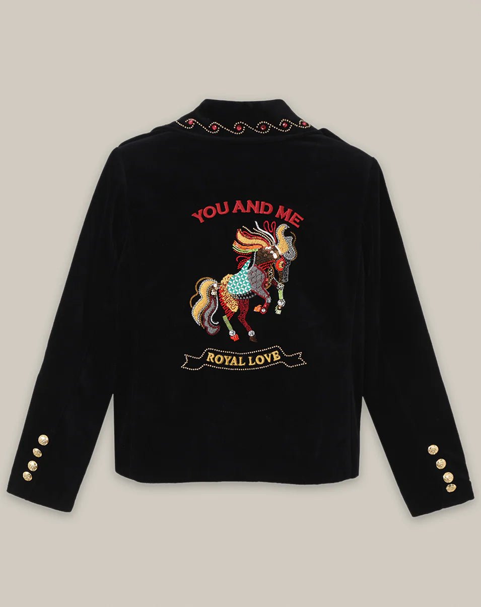 Chaqueta Daphne Double Velvet Black - Flow