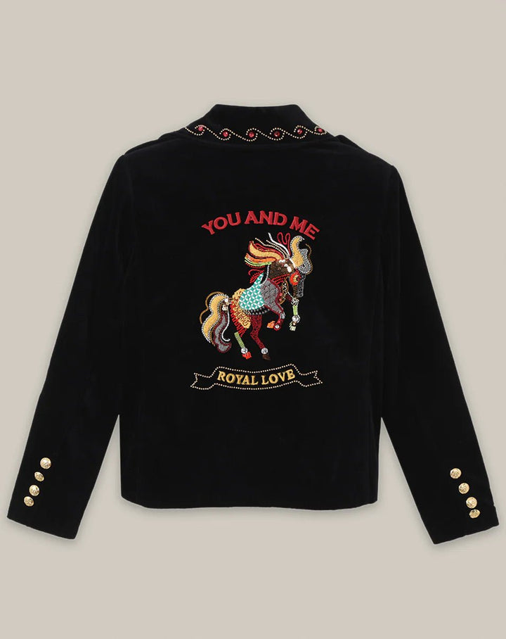 Chaqueta Daphne Double Velvet Black - Flow