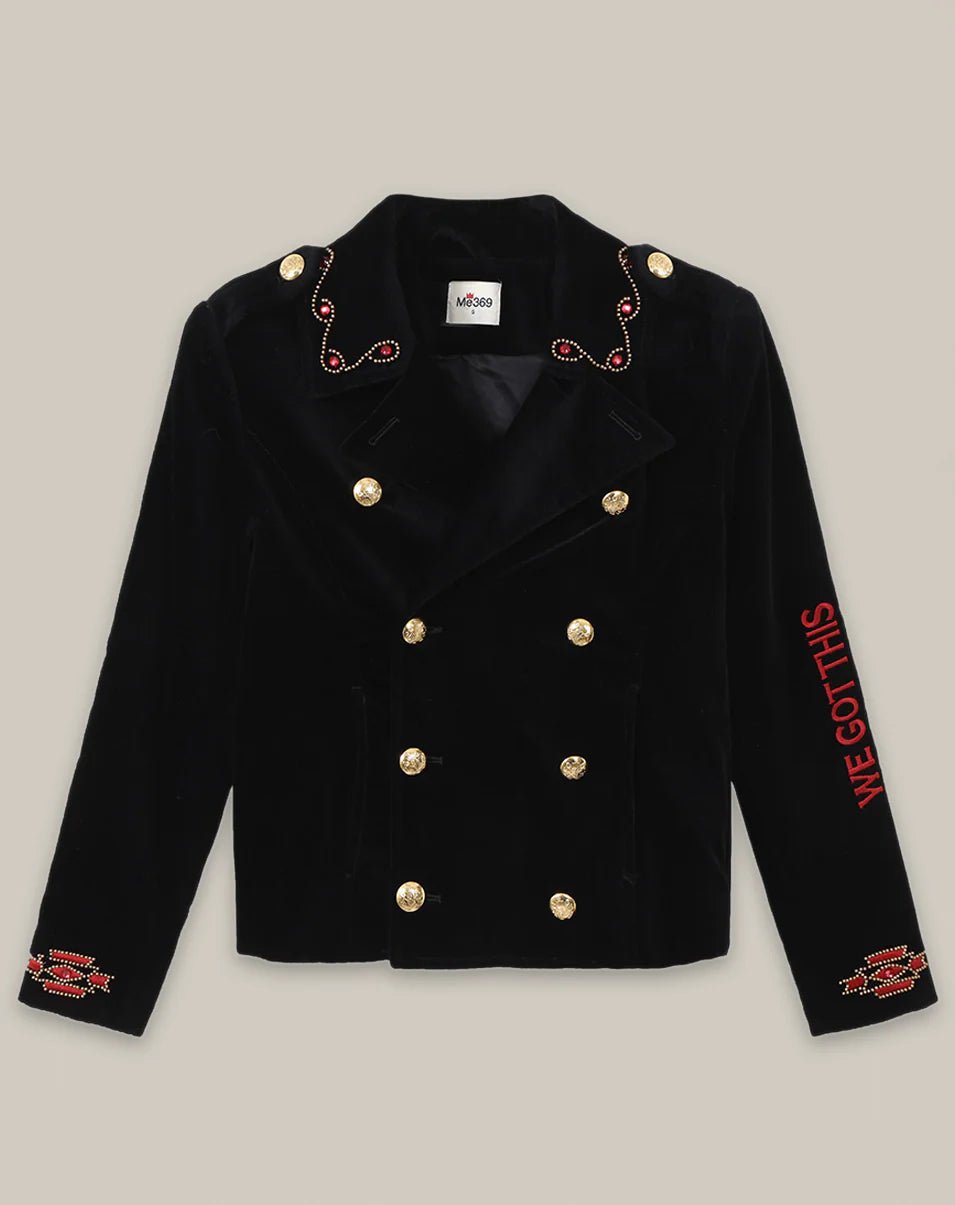 Chaqueta Daphne Double Velvet Black - Flow