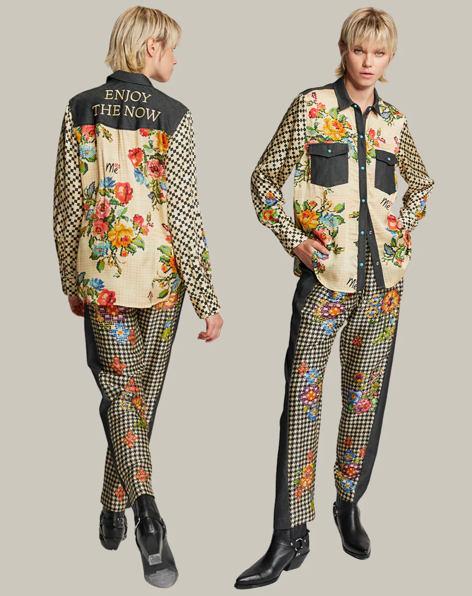 Kai Shirt Combined With Denim