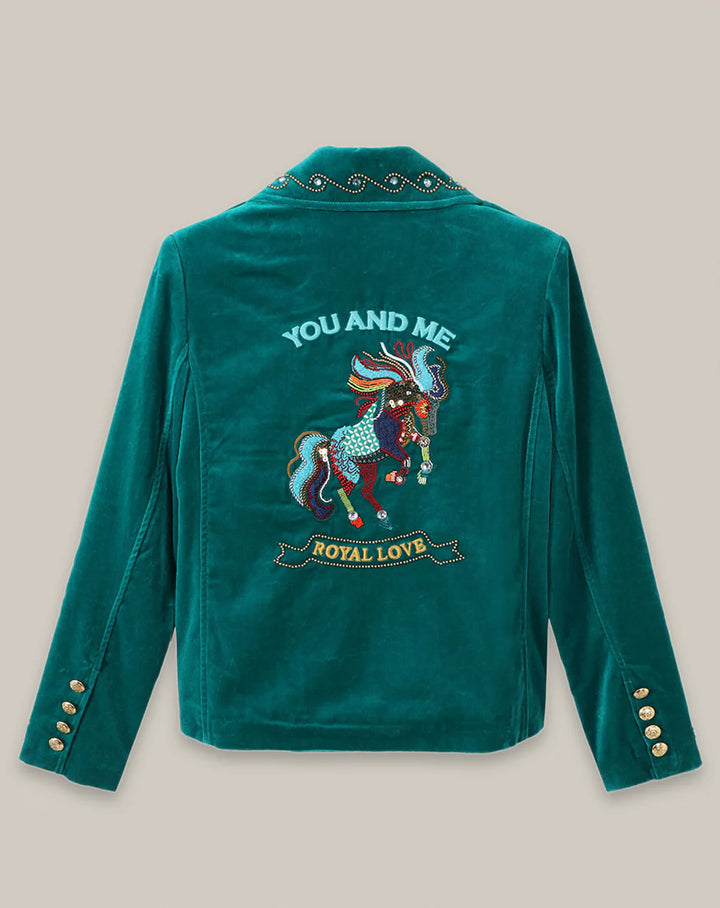 Daphne Velvet Double Brea Emerald