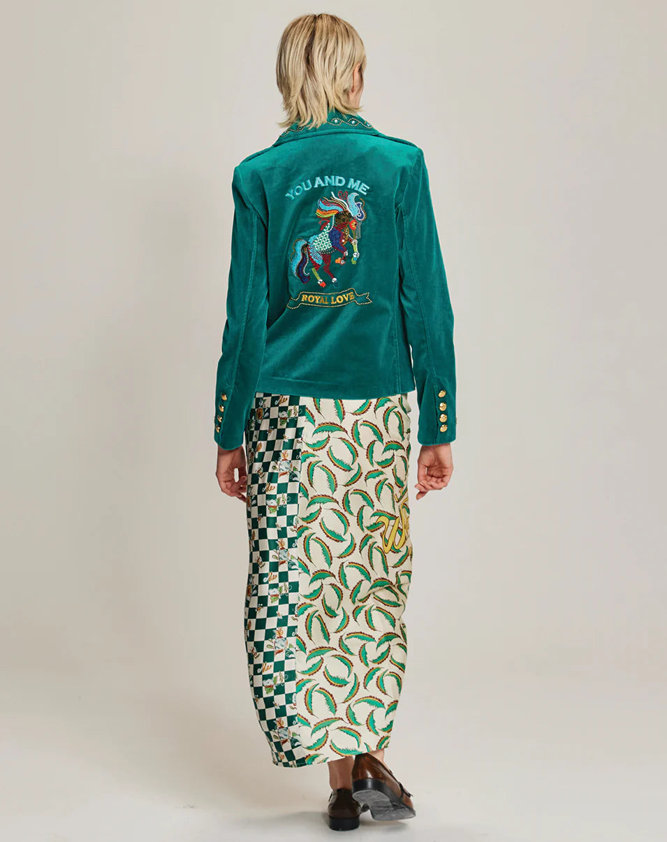 Daphne Velvet Double Brea Emerald