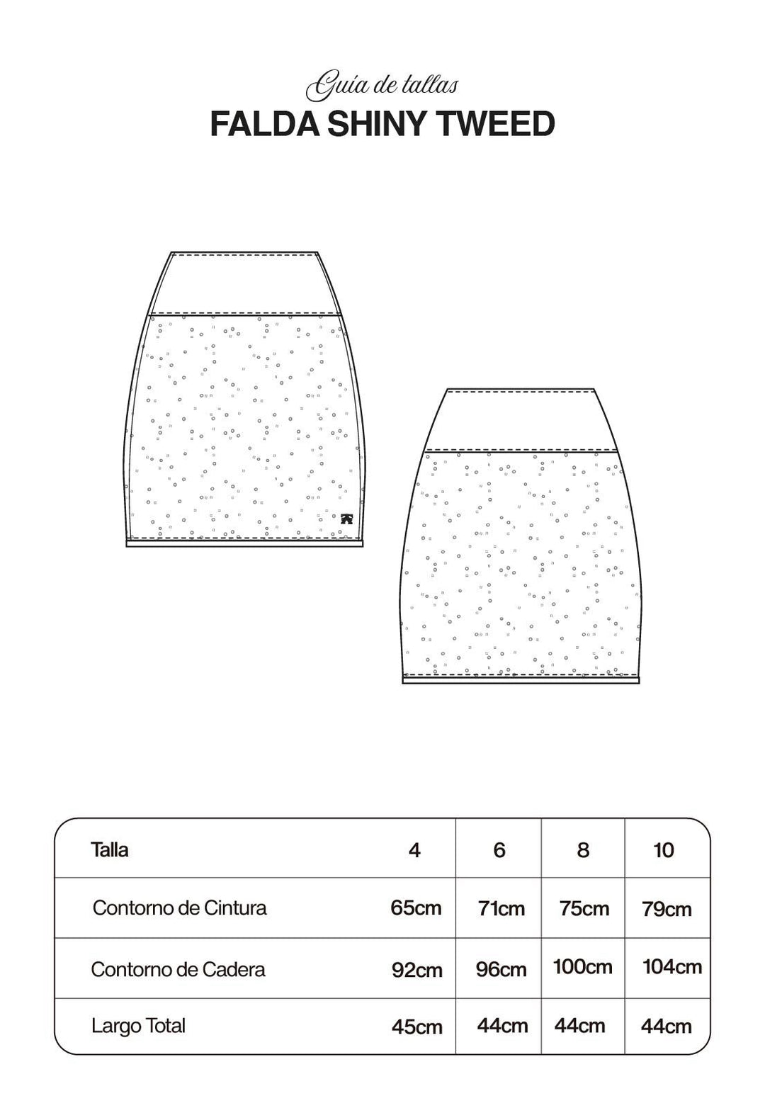Falda Shiny Tweed