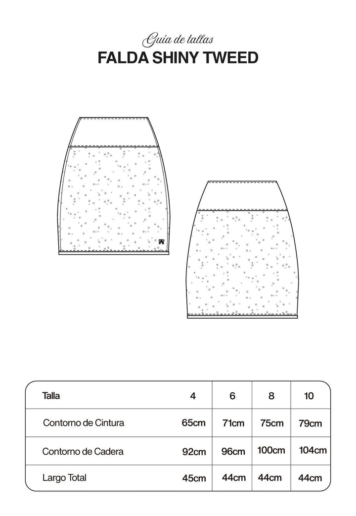 Falda Shiny Tweed