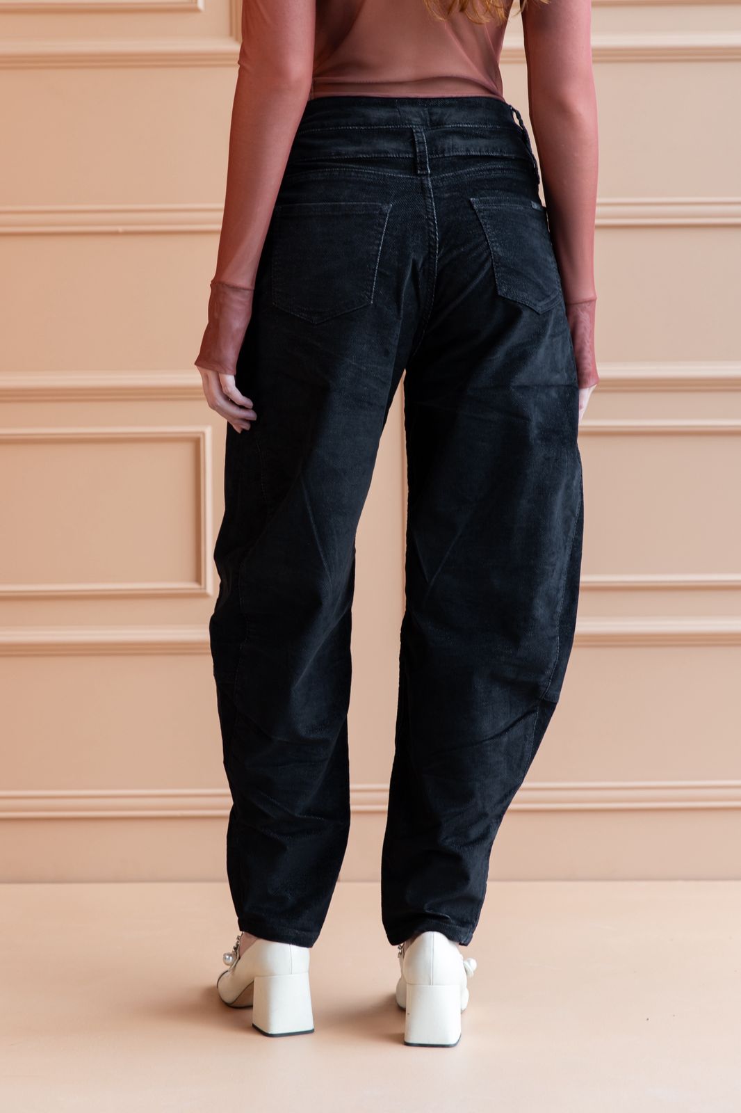 Jean Balloon Velvet Black