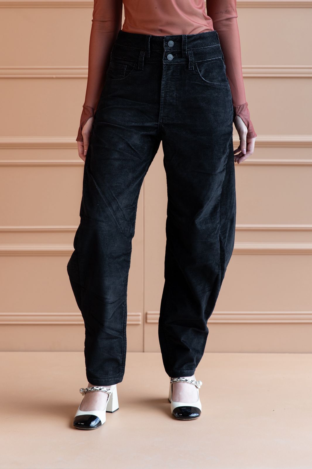Jean Balloon Velvet Black