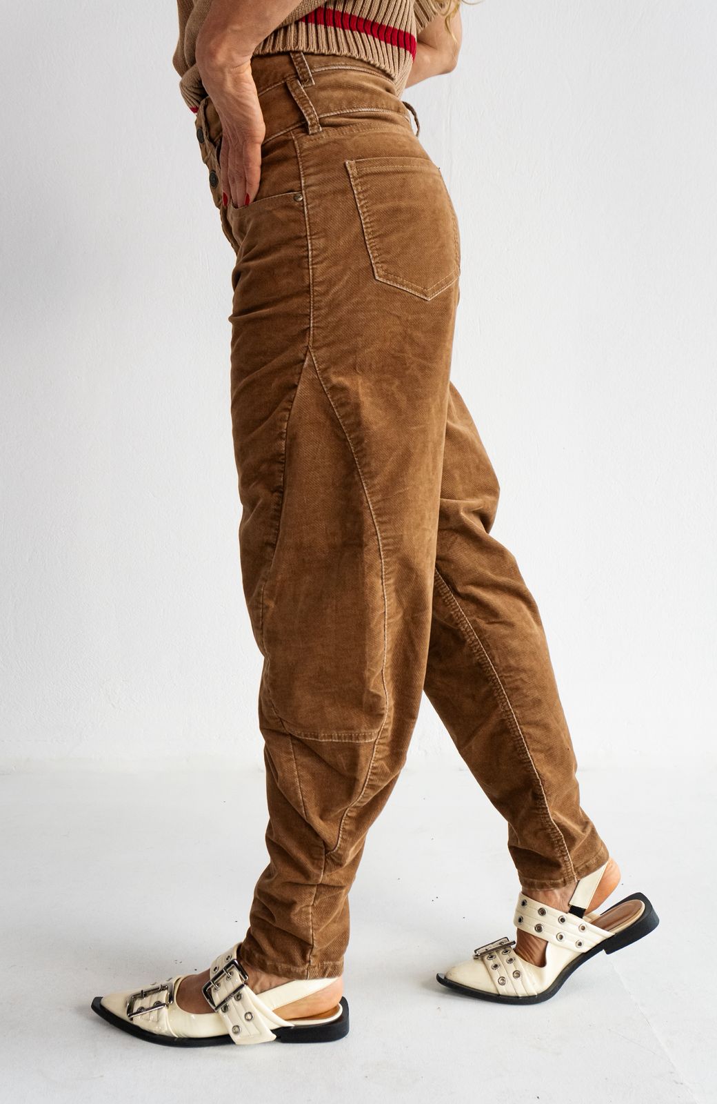 Jean Balloon Velvet Ivory