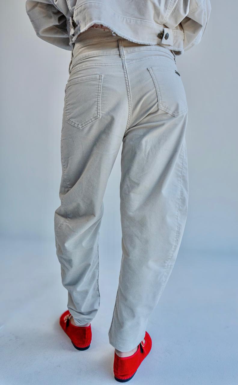 Jean Balloon Velvet Ivory